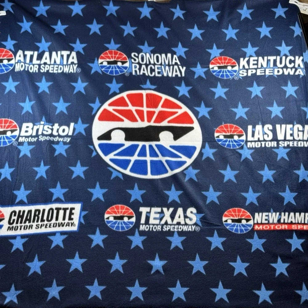 Racing Motor Speedway‎ Fleece Throw Blanket Atlanta Bristol Sonoma Las Vegas